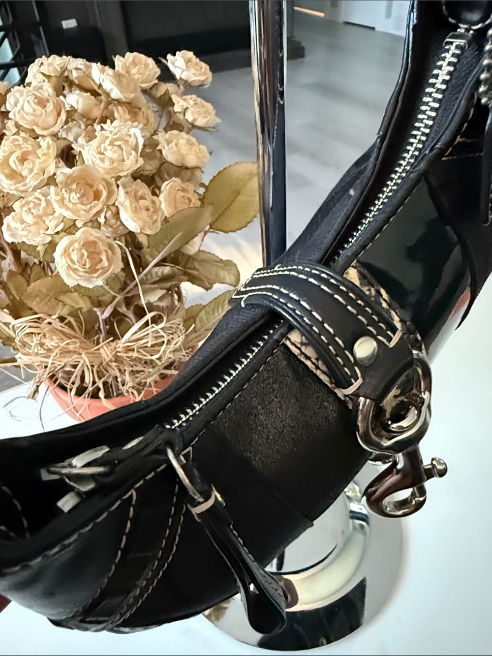 2006 Coach Hamptons Signature Python Mini Hobo - Picture 5 of 16